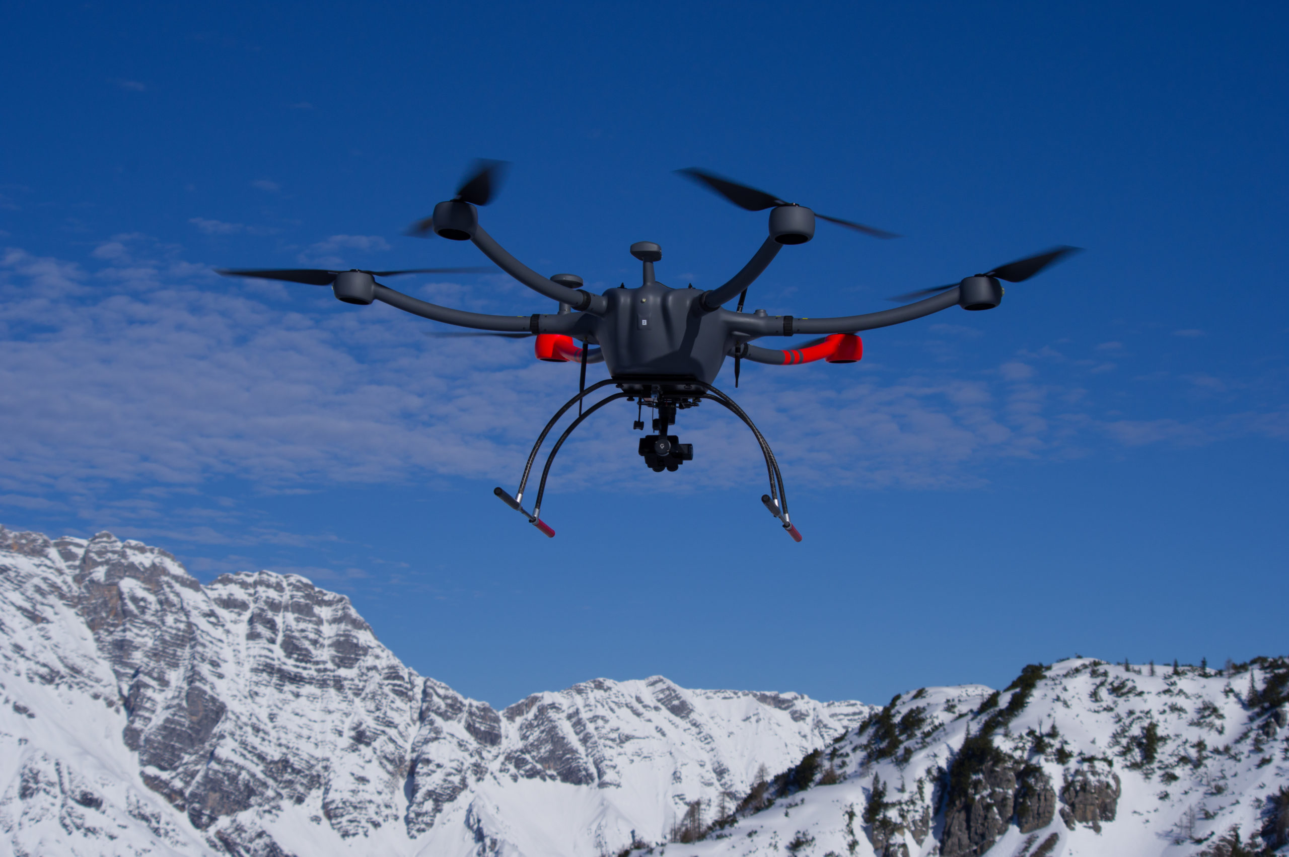Lawinensprengung mittels Drohnen